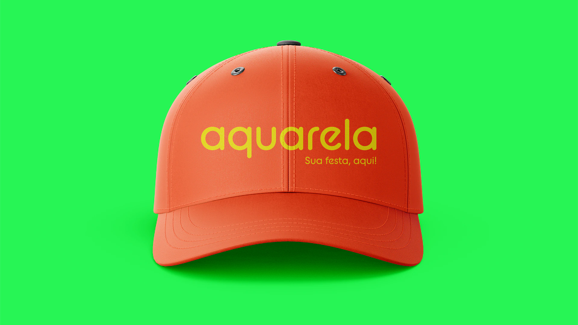 Boné laranja da Aquarela
