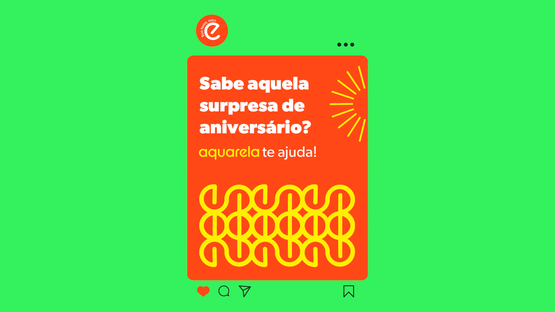 Post da Aquarela com grafismos