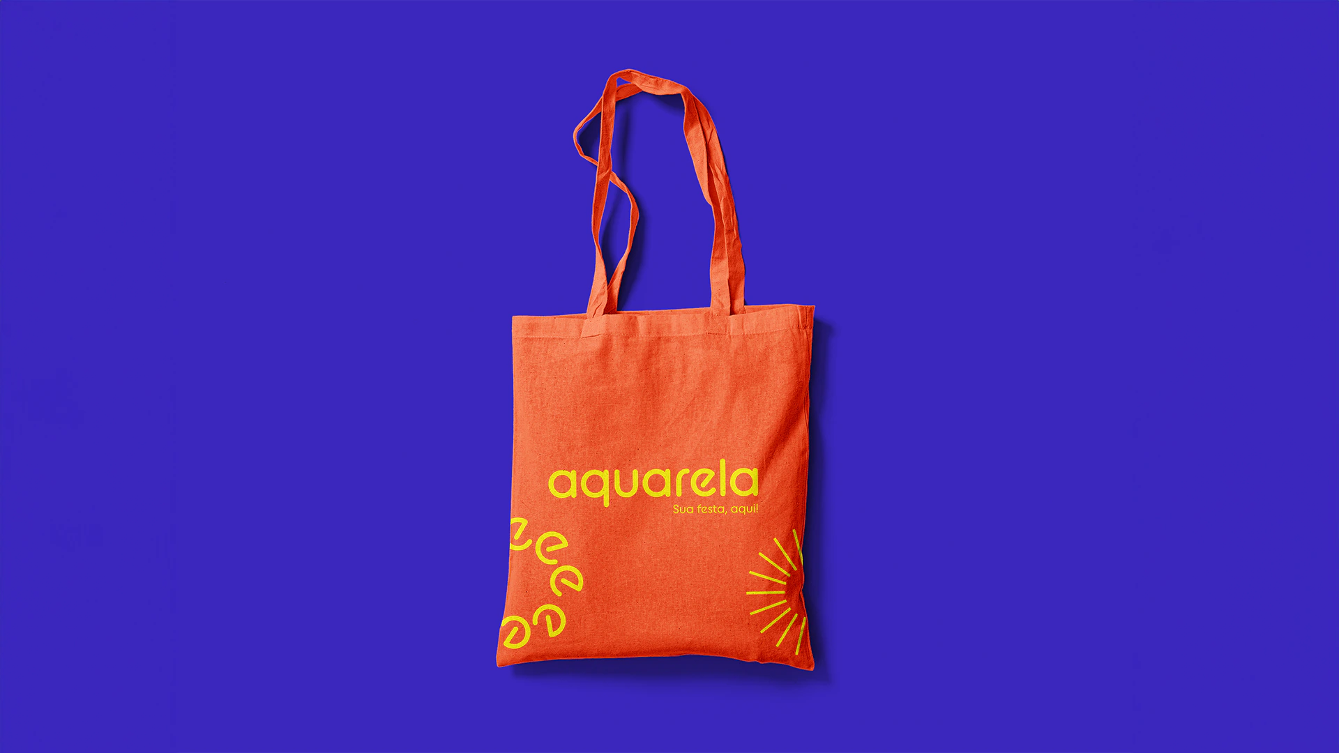 Ecobag laranja da Aquarela