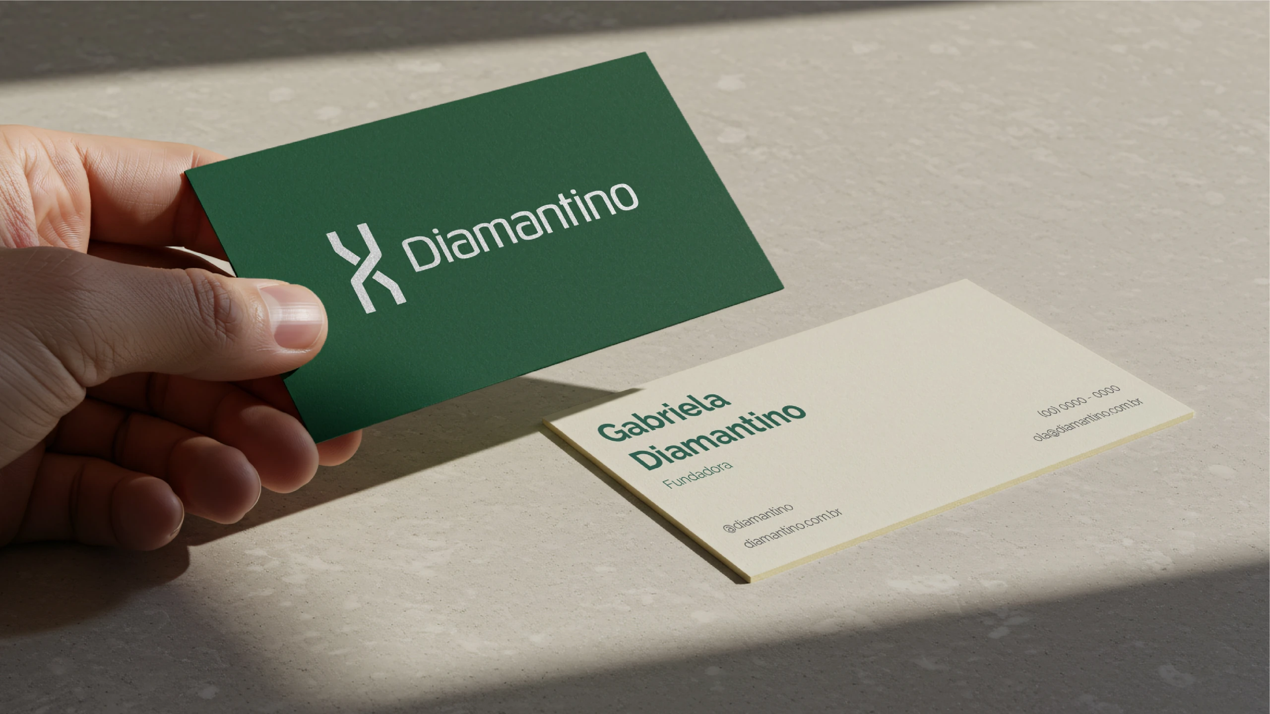 Cartões de visita do Diamantino