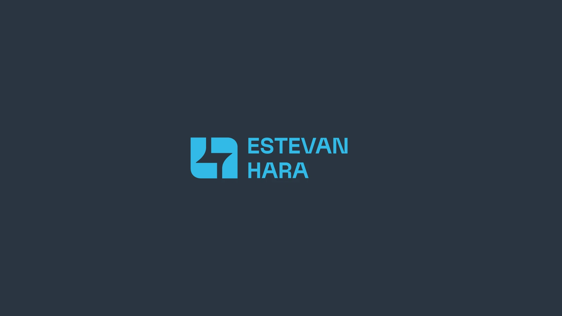 Logotipo de Estevan Hara em duas linhas