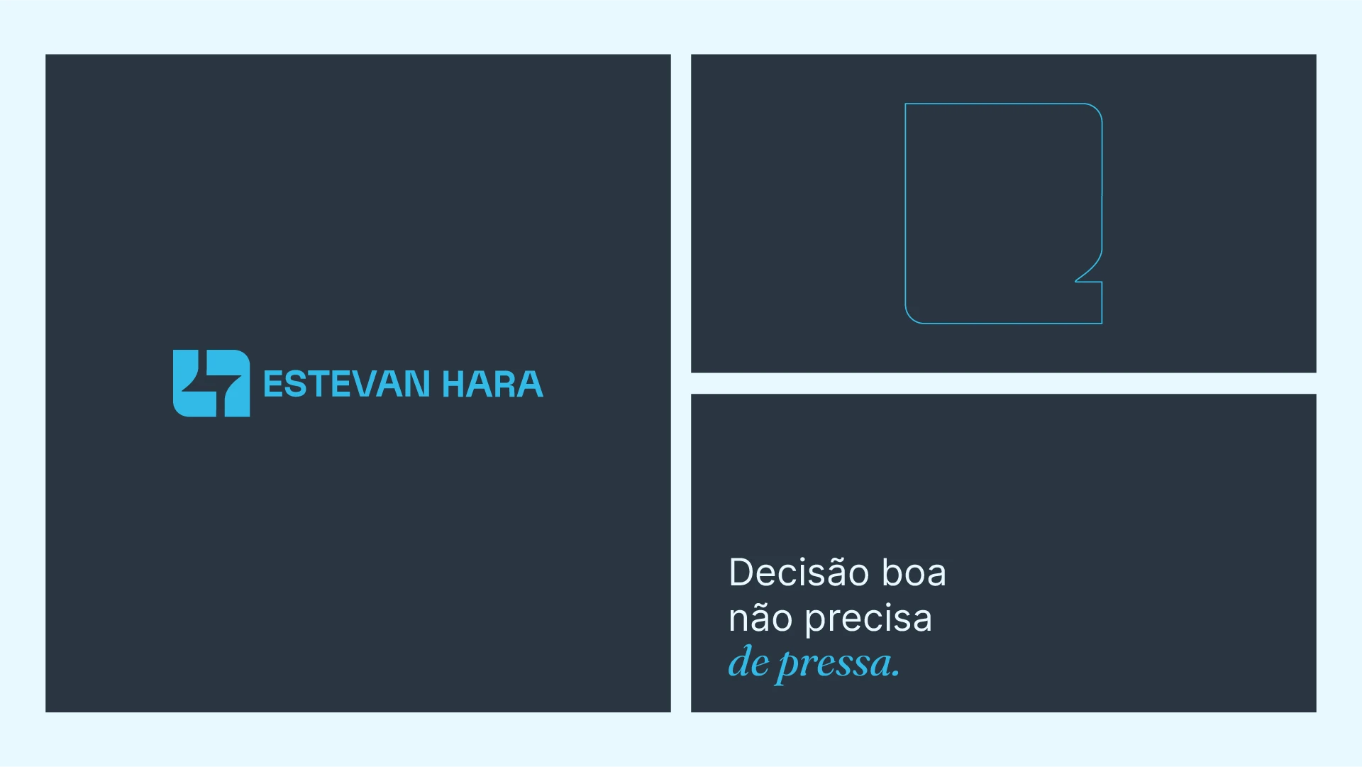 Composição de peças em azul profundo