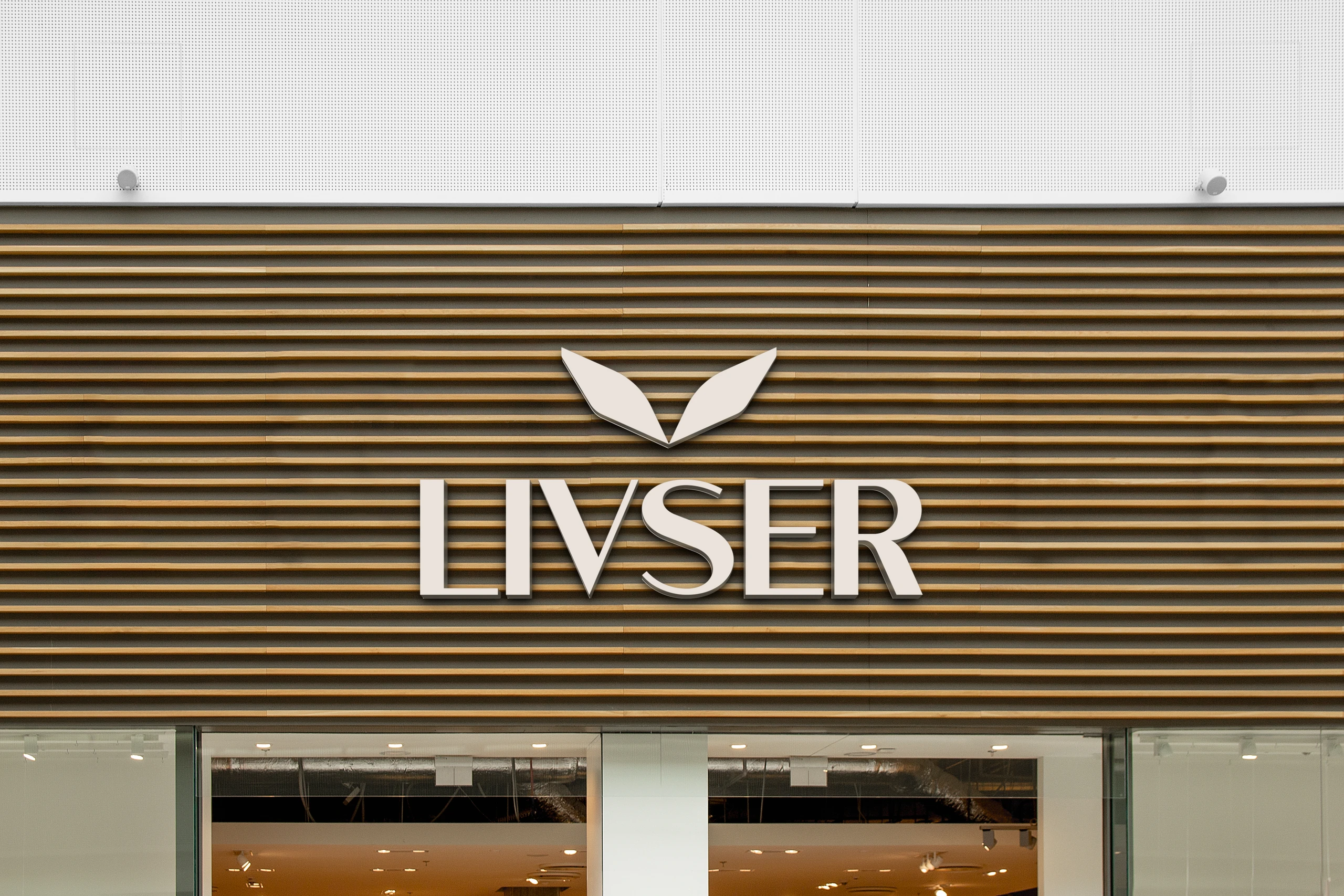 Fachada com o logotipo Livser
