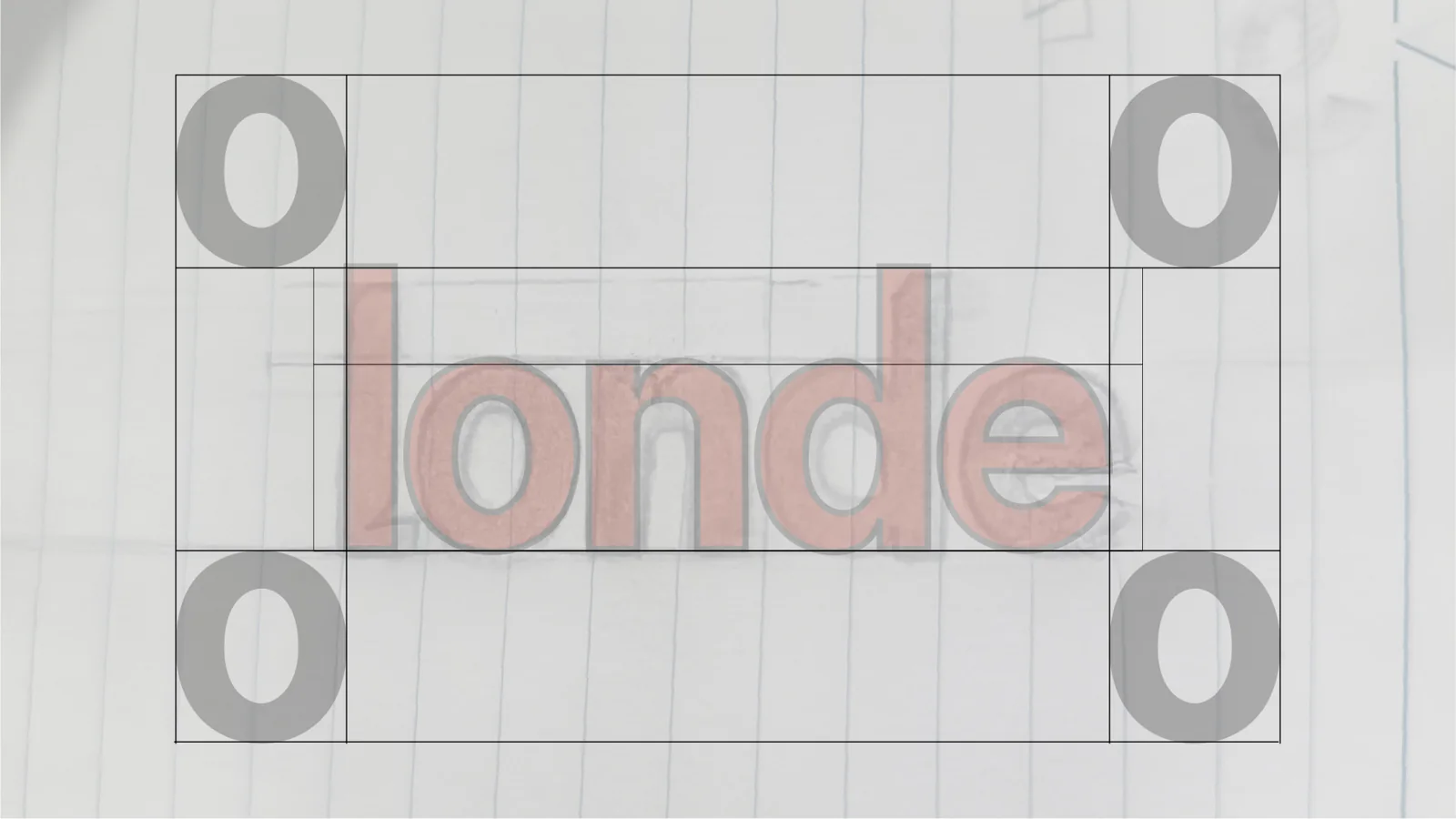 Vetorização de londe sobre o esboço