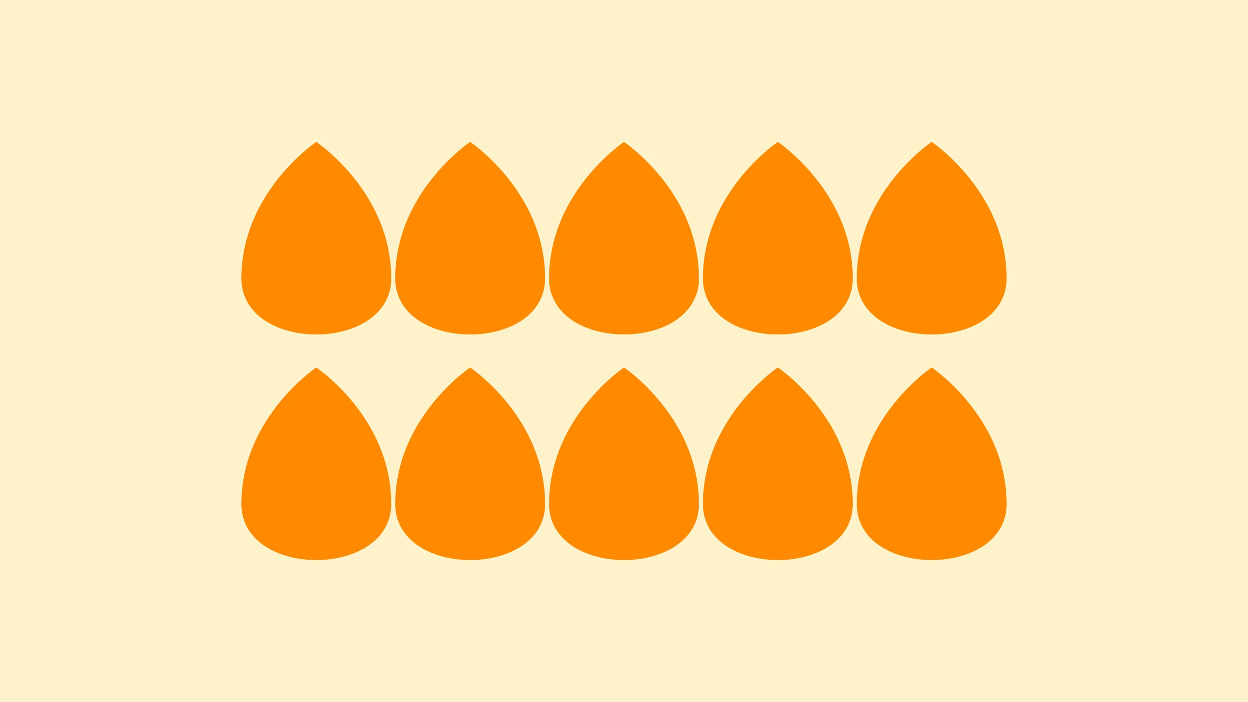 Padrão de gotas em laranja