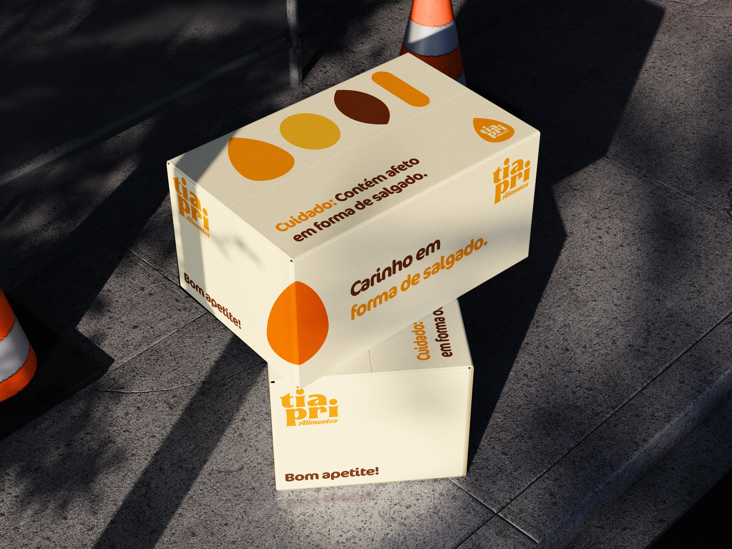 Caixas dos congelados da Tia Pri