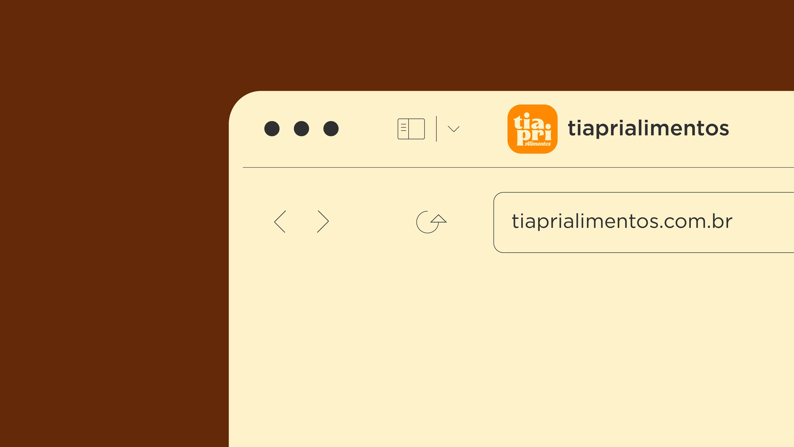 Navegador com o perfil tiaprialimentos