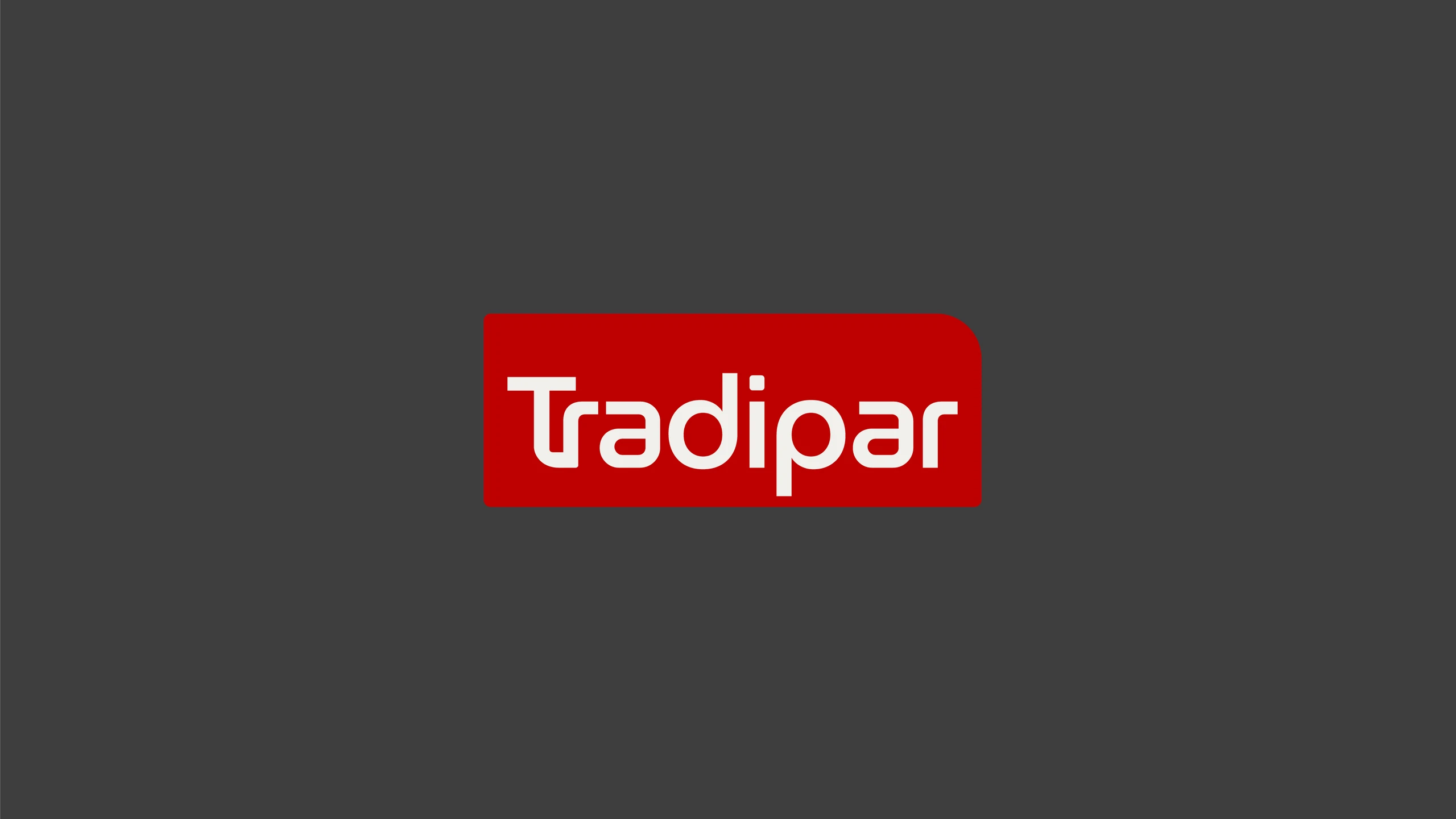 Logotipo Tradipar sobre fundo grafite