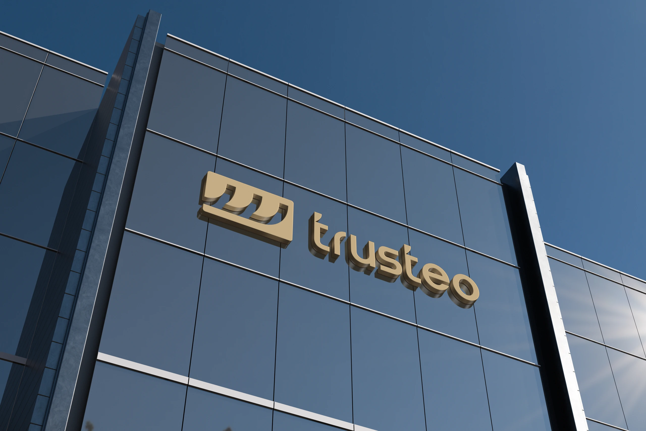 Fachada com o logotipo da Trusteo